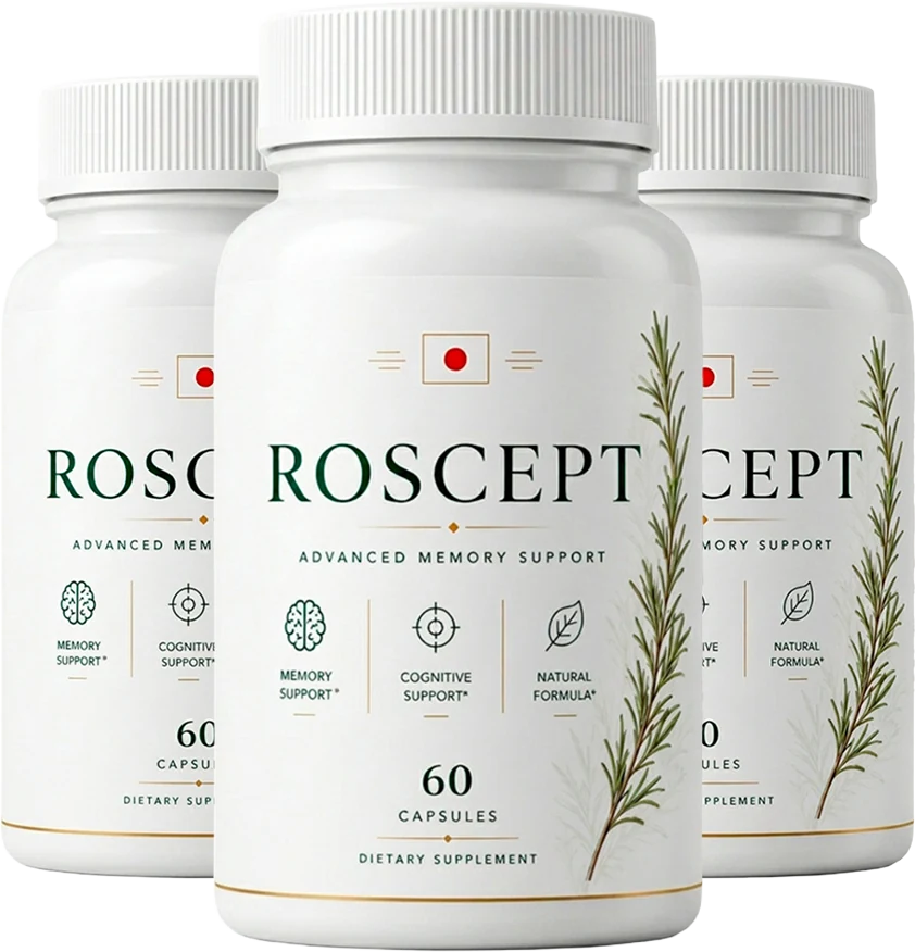 Roscept, three bottles